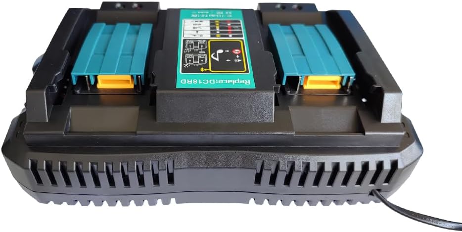 18V DC18RD Dual Ports Ladegerät Ersatz für Makita 14.4V-18V Lithium-Ionen Akku BL1415 BL1430 BL1830