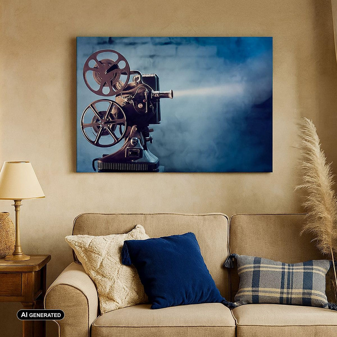 Bilder auf Leinwand Film projektor gedächtnis geschichte Leinwandbild 70x50cm Wandbilder Dekoration