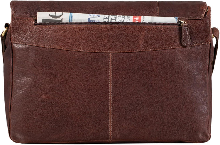 STILORD Vintage Umhängetasche Leder gross für Herren Damen 15.6 Zoll Laptoptasche Unitasche Bürotasc