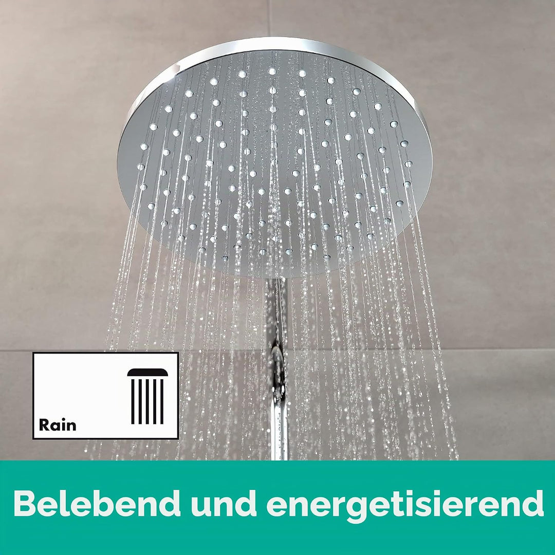 hansgrohe wassersparender Duschkopf Vernis Blend, Kopfbrause 5,4l/min, Regendusche mit 1 Strahlart,