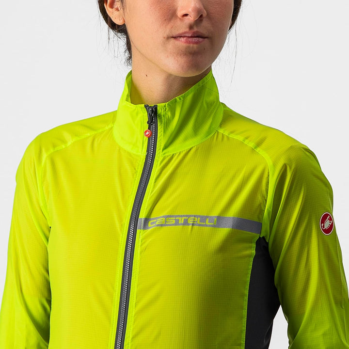 CASTELLI Damen Squadra Stretch W Jacket Jacket (1er Pack) XS Elektrischer Kalk/Dunkelgrau, XS Elektr