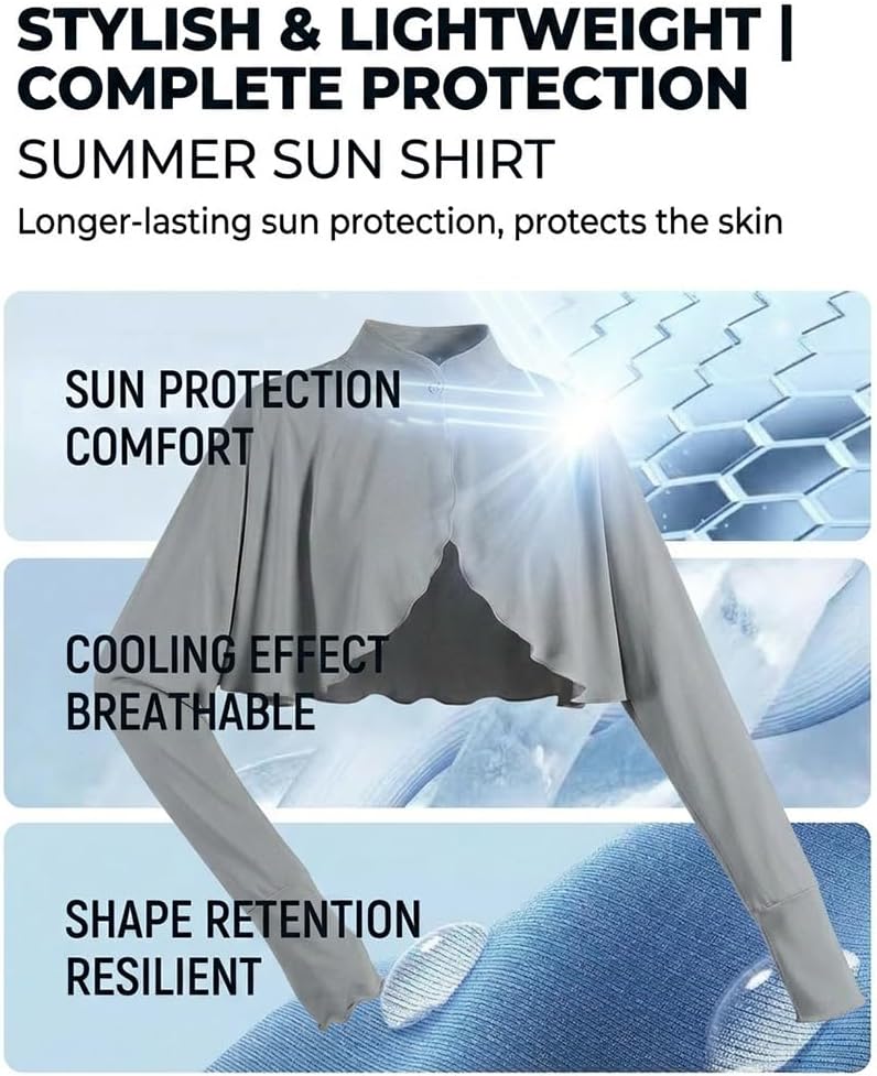 Elegtiskas Women’s Sun Protection Shawl UV Protection Shrug Lightweight Cooling Summer Cover Up for