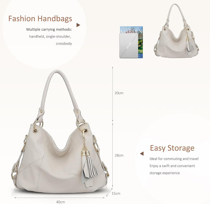 NICOLE & DORIS Damen handtasche Umhängetasche mit grosser Kapazität Weiche Ledertasche shopper Neue