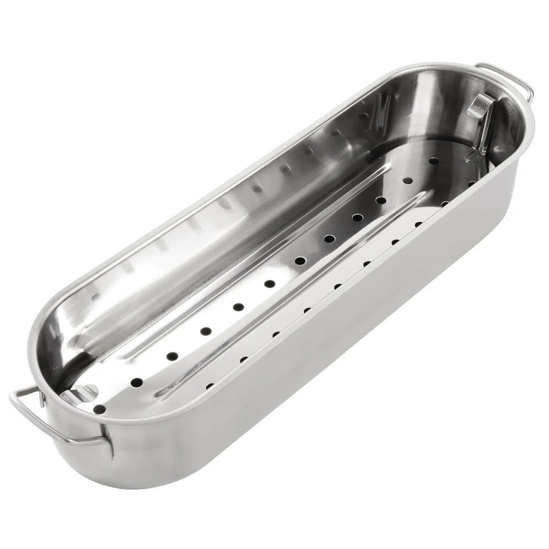 KitchenCraft Fischpochierer, Edelstahl Induktionskochfeld, spülmaschinenfeste Pochierpfanne, Pochier