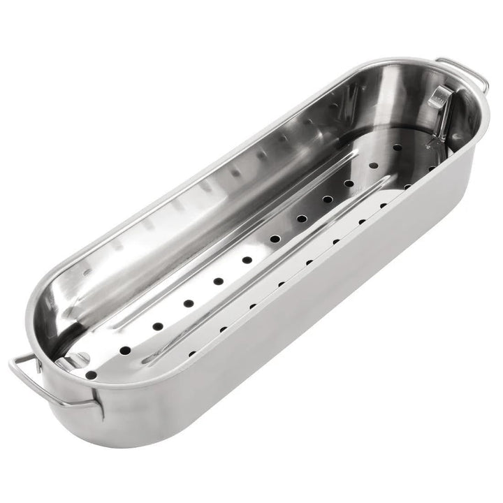 KitchenCraft Fischpochierer, Edelstahl Induktionskochfeld, spülmaschinenfeste Pochierpfanne, Pochier