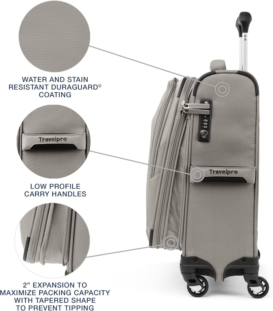 Travelpro Maxlite 5-Softside Erweiterbares Spinnrad Gepäck, champagnerfarben, Carry-on 19-Inch, Maxl