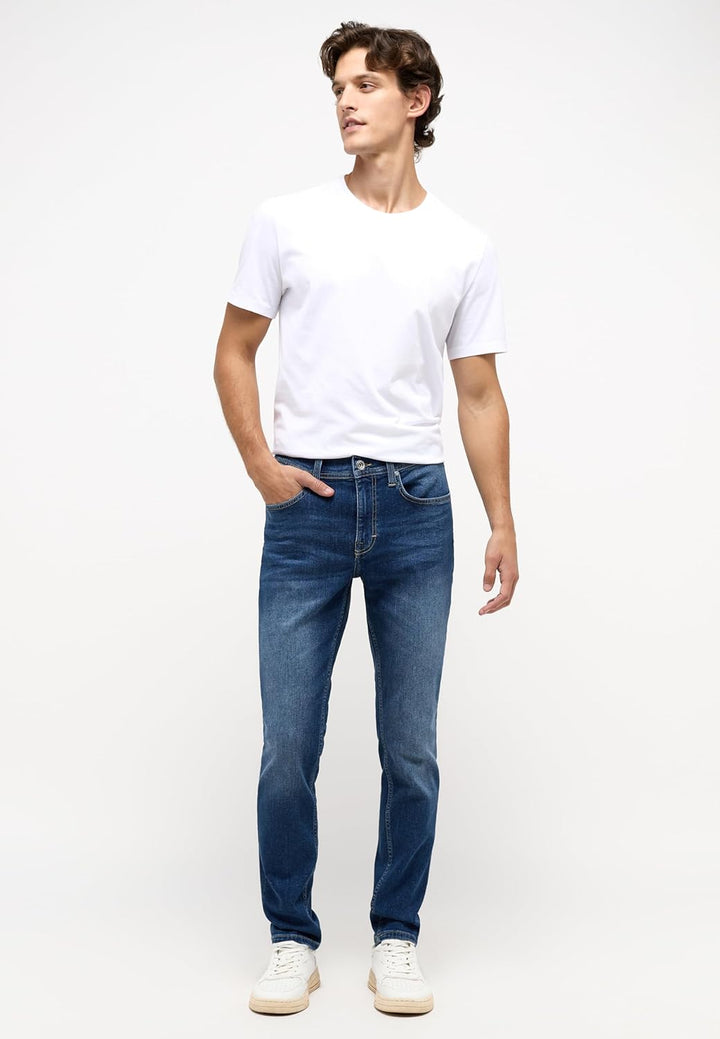 MUSTANG Herren Jeans Hose Style Orlando Slim 28W / 30L Blau, 28W / 30L Blau
