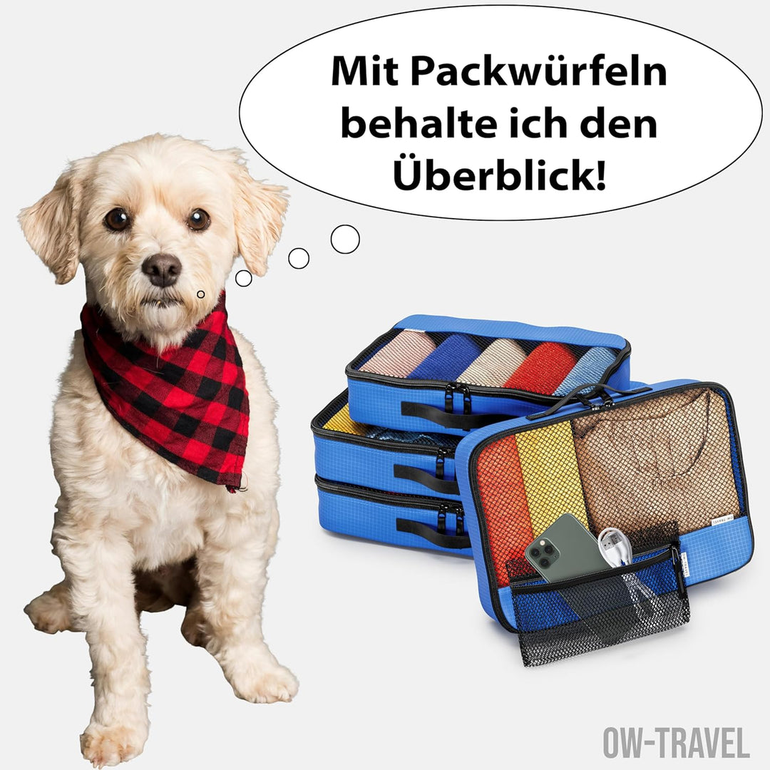OW-Travel Einfach zu Organisierende Packtaschen für Koffer. Kleiderlagerung mit Reisewürfeln ein Kle