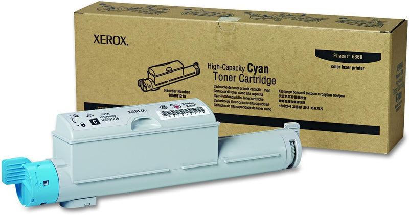 Xerox 106R01218 Phaser 6360 Tonerkartusche hohe Kapazität 12.000 Seiten, cyan