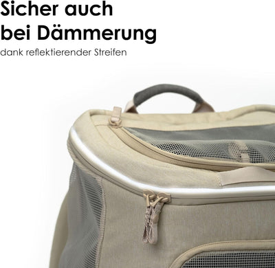 LucyBalu® HOP-ON Premium Katzenrucksack mit Fenster | Katzentransporttasche | Katzenbox | Katzen Tra