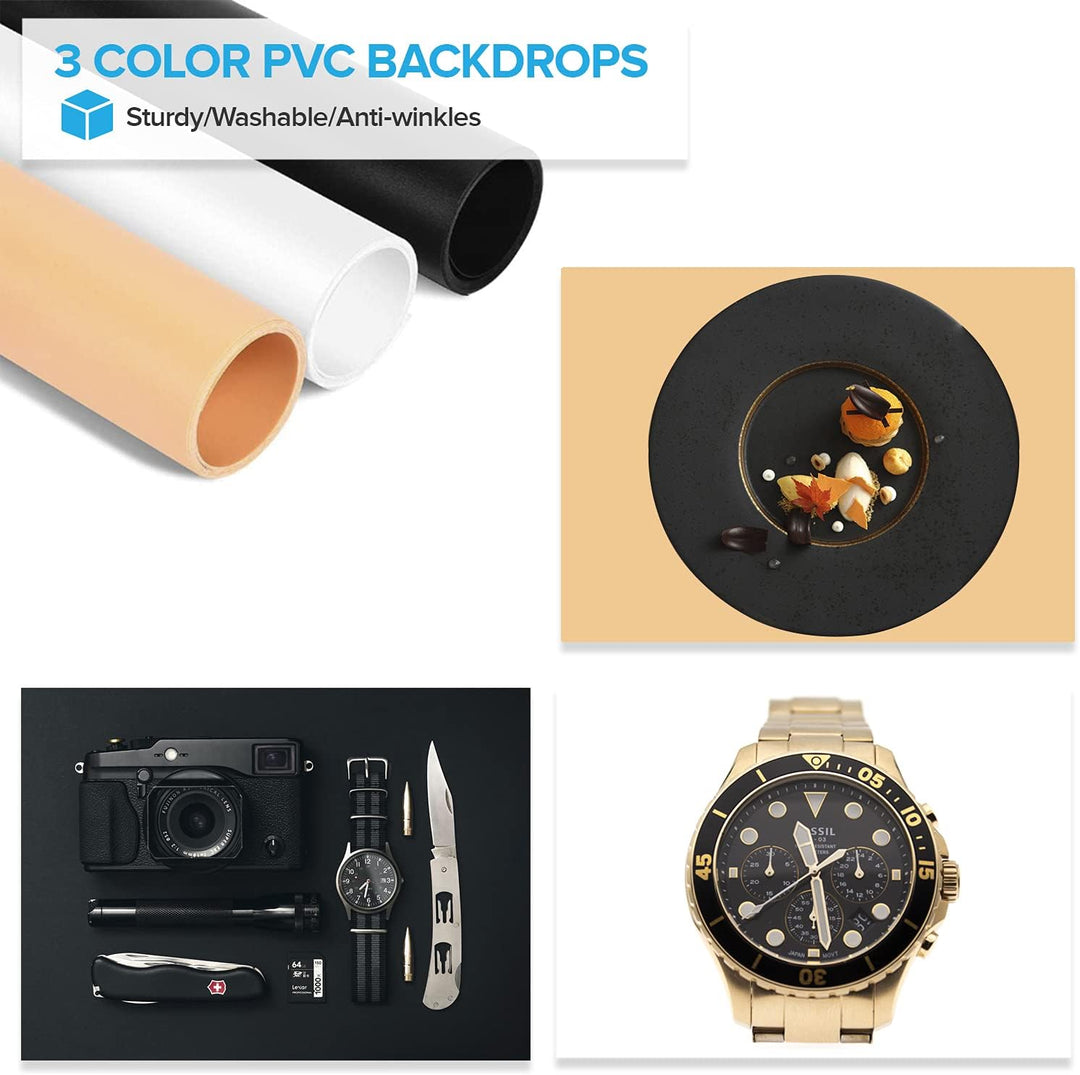 HAVOX - Fotostudio HPB-80XD - Masse 80x80x80cm - 4X Dimmbare LED-Beleuchtung Tageslicht 5500k - 26,0