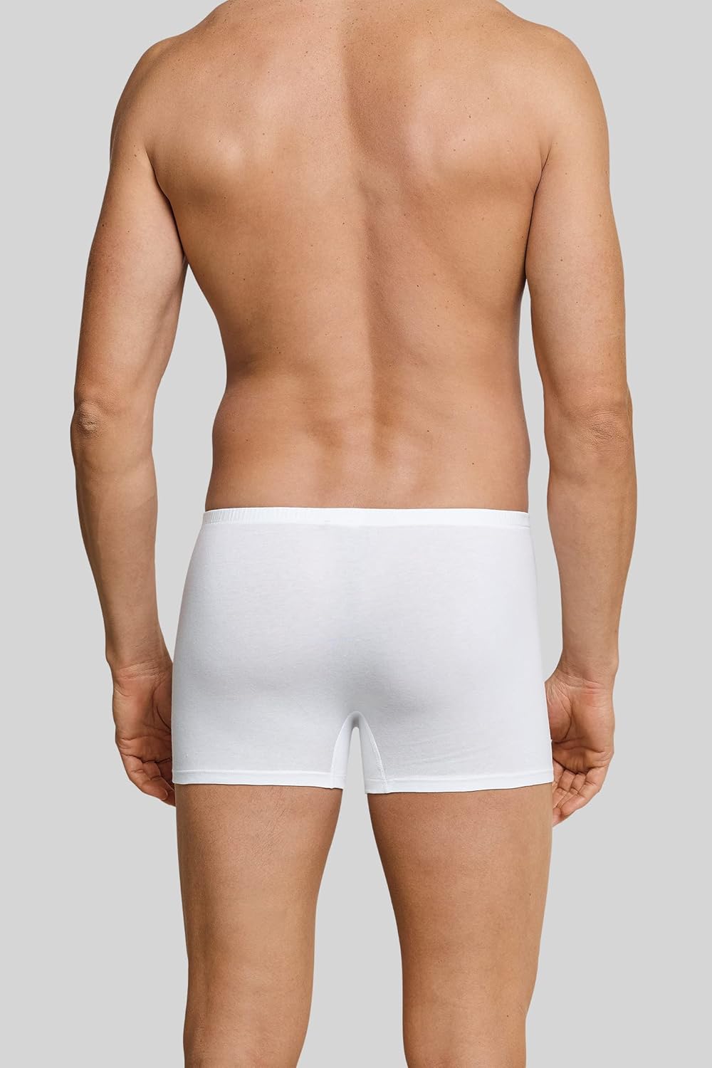 Schiesser Herren 2 PACK Boxershorts mit weichem Bund - Essentials S 4 X Weiss, S 4 X Weiss