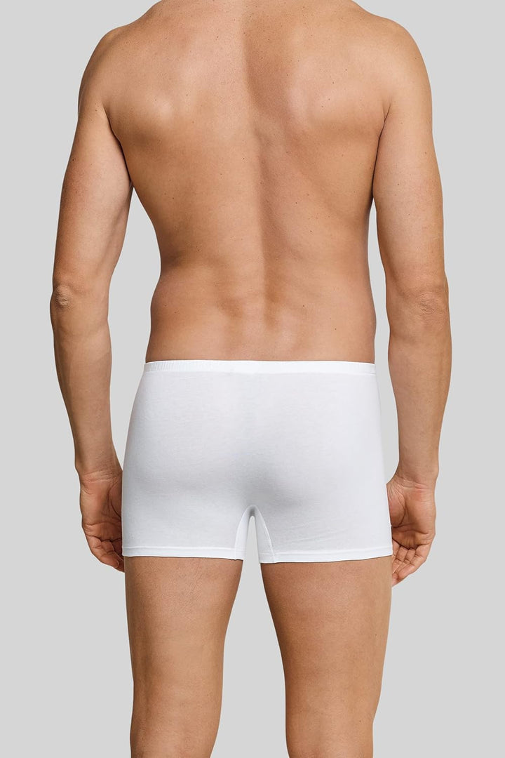 Schiesser Herren 2 PACK Boxershorts mit weichem Bund - Essentials S 4 X Weiss, S 4 X Weiss