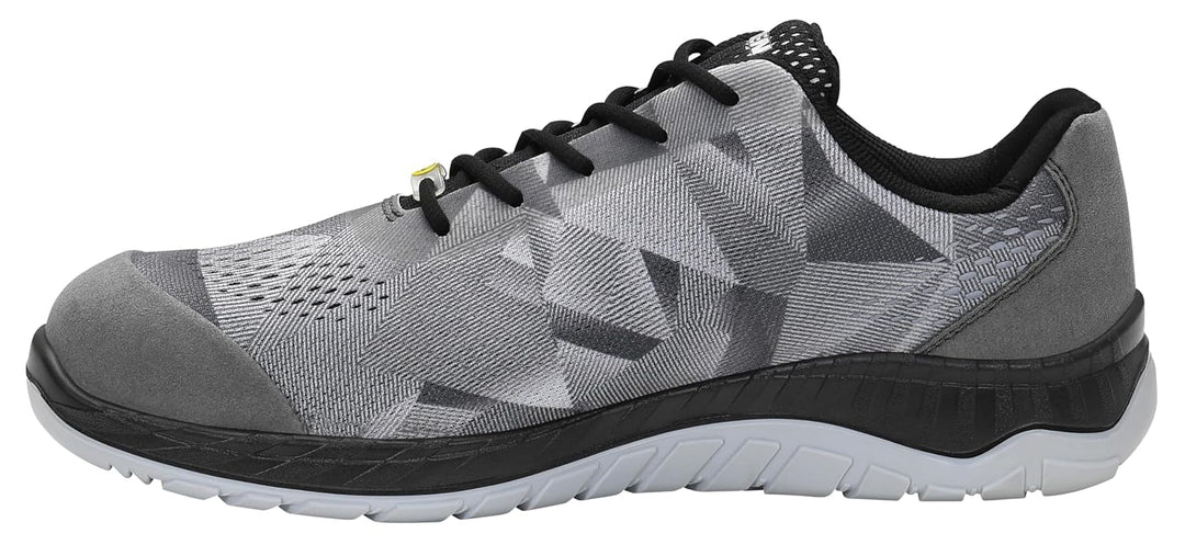 ELTEN Sicherheitsschuhe LANDON grey Low ESD S1, Damen und Herren, Textil, Stahlkappe, leicht, sportl