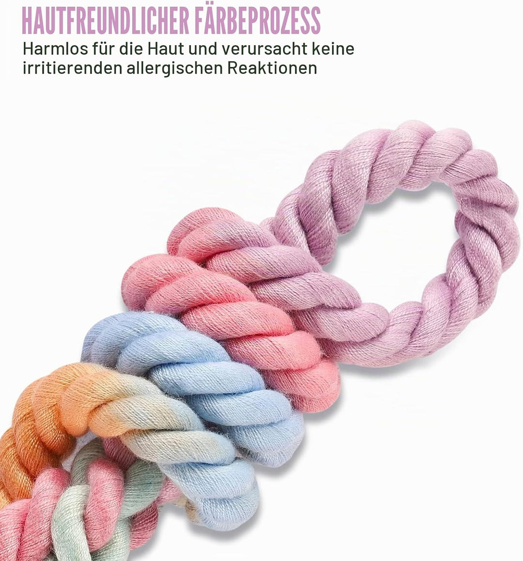 NUGUTIC Hundeleine, handgefertigt, geflochtenes Baumwollseil, für kleine, mittelgrosse und grosse Hu