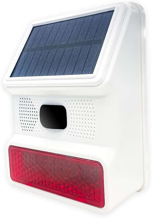 HXA523 Solar Ausensirene – Drahtlos, Kompatibel mit HUXGO Smart Home Sicherheitsystemen mit Solarpan