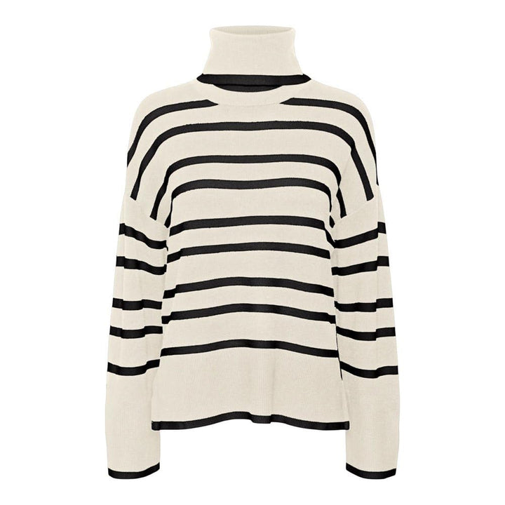 VERO MODA Female Strickpullover VMSABA Pullover S Birch/Stripes:black, S Birch/Stripes:black