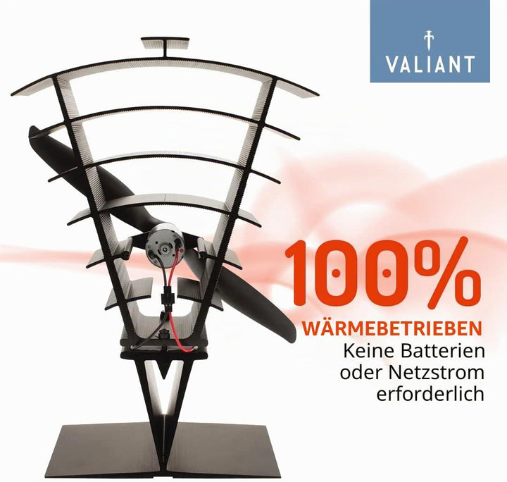 Valiant FIR364 Vanquish Ofenventilator, 250 mm, umweltfreundlich, Schwarz Vanquish, Vanquish 250