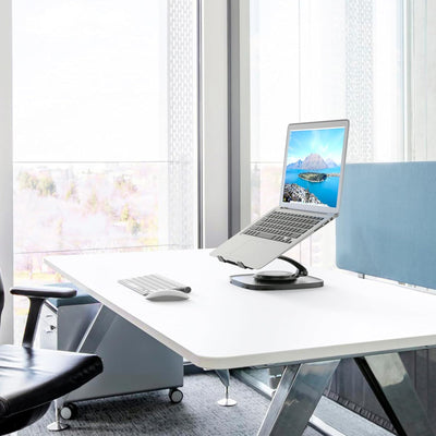 SVITA IKSAN Laptopständer Höhenverstellbar Schreibtisch-Erhöhung Neigbar Ständer für Notebooks Alumi