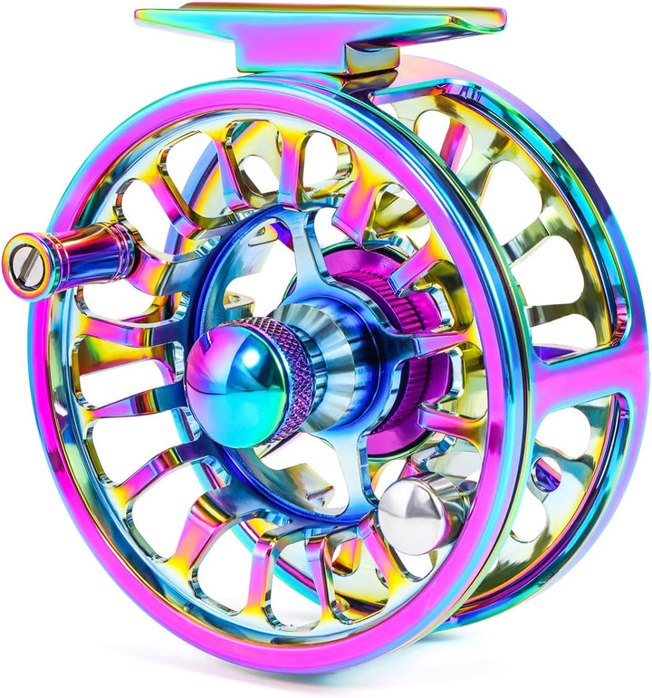 Sougayilang Fliegenfischerrolle Ultraleicht, oxidationsbeständig, CNC-gefrästes Gehäuse und Spule au