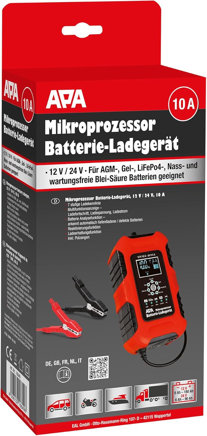 APA 16649 Batterieladegerät 12/24V 10A