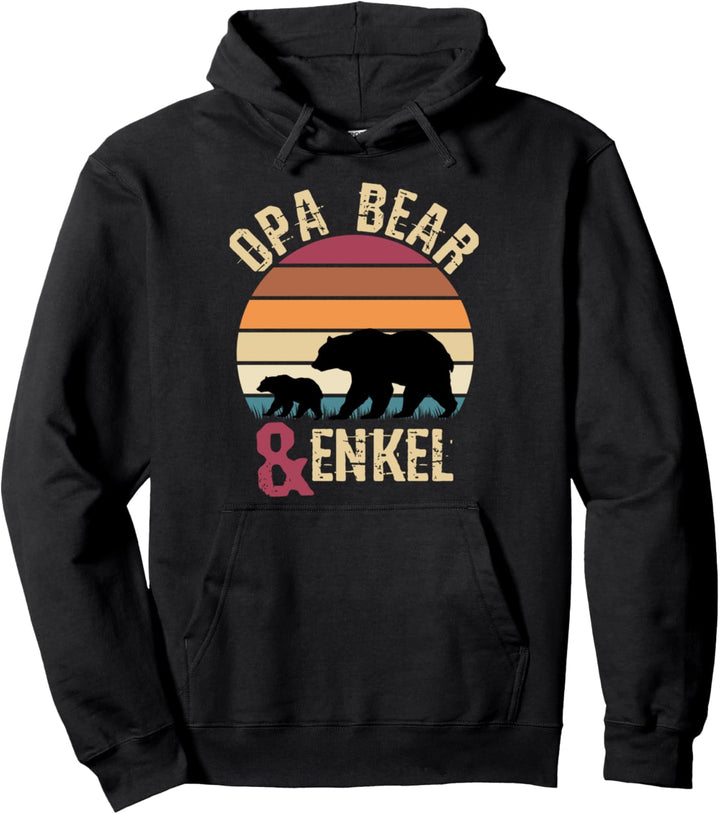 Opa Bär Und Enkel - Vintage Opa Bear Wandern Pullover Hoodie