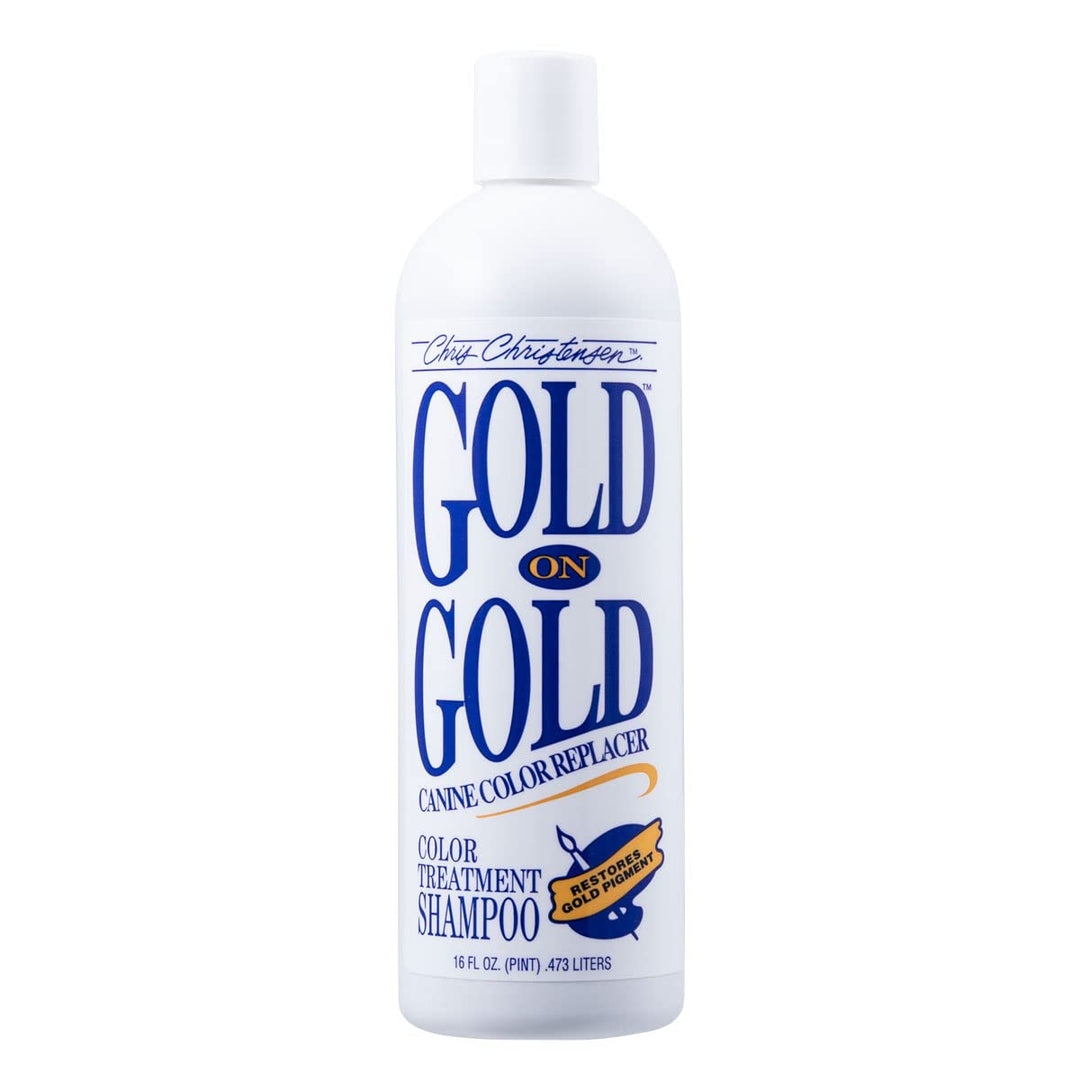 Chris Christensen Gold on Gold Shampoo - Hundeshampoo für strahlendes Fell und glänzende Ergebnisse,