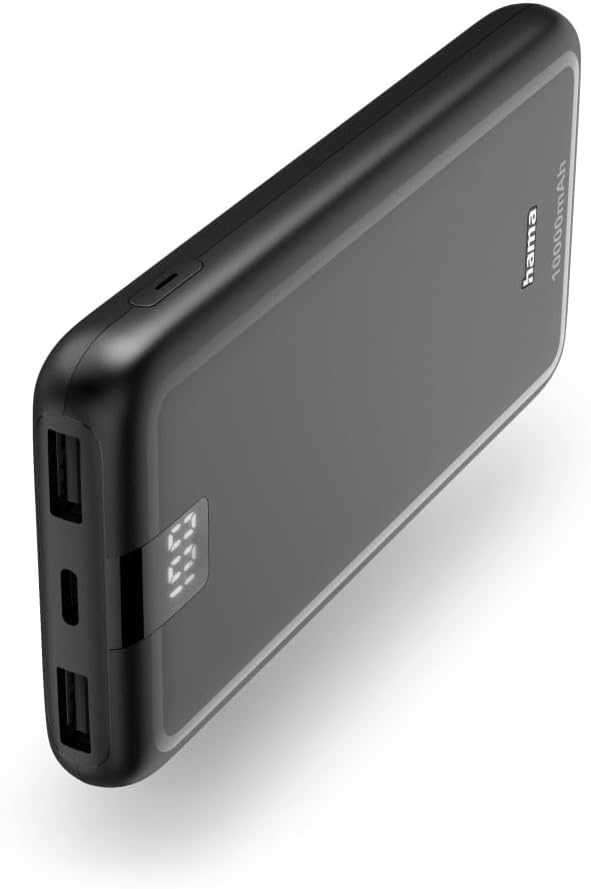 Hama Powerbank Performance 10 10000mAh (externer Akku mit 1x USB C + 2x USB A, Power Pack zertifizie