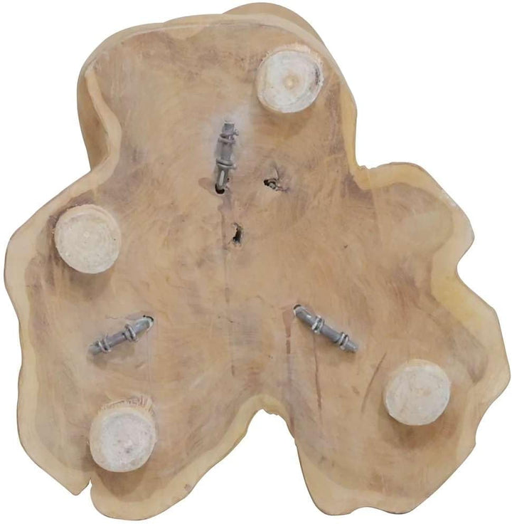Weinständer für 8 Flaschen aus massivem Teakholz und Eisen, platzsparender Weinregal für Küche, Essz