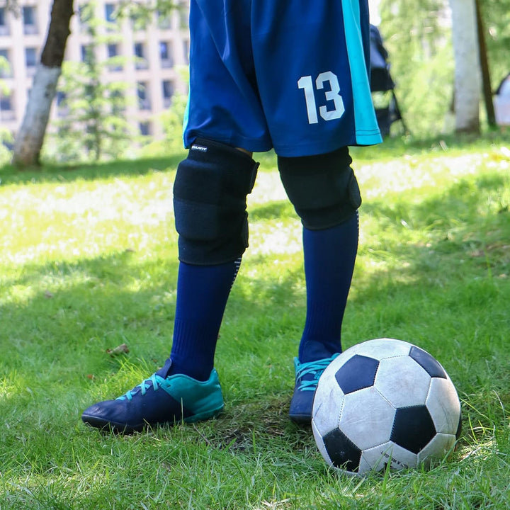 ONTYZZ Kinder Knieschützer Jungen Mädchen Einstellbar Weich Knieschoner mit Verdickten SBR Pad Guard