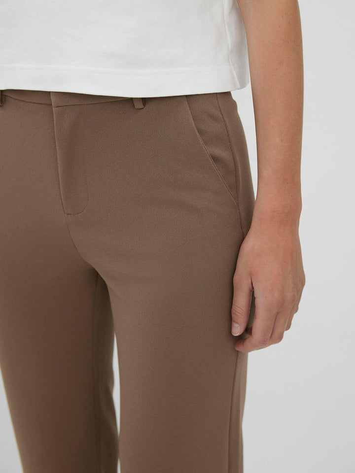 Vero Moda Female Hose VMZAMIRA Mittlere Taille Hose XS / 34L Fossil, XS / 34L Fossil