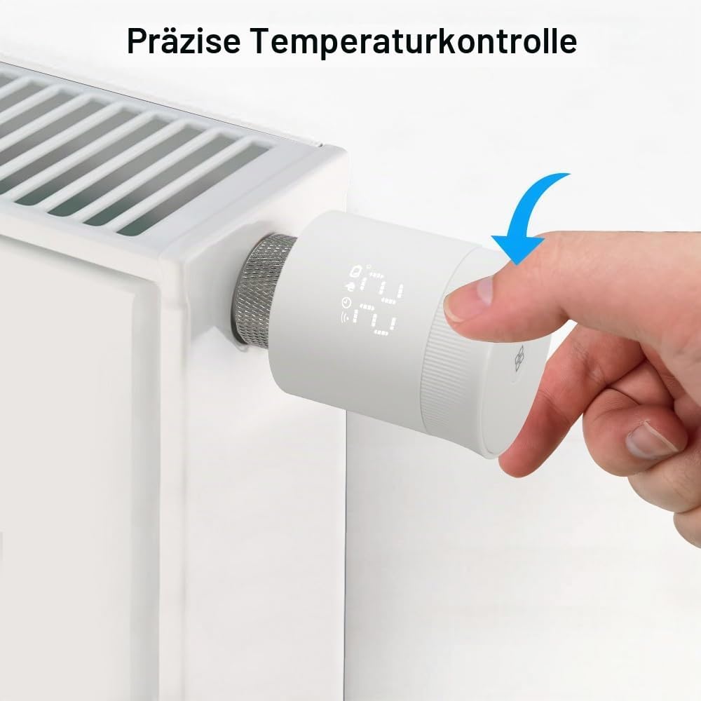 KETOTEK Smartes Heizkörperthermostat WLAN, Zigbee Thermostat Heizung Smart mit Tuya APP, Alexa &amp; Goo