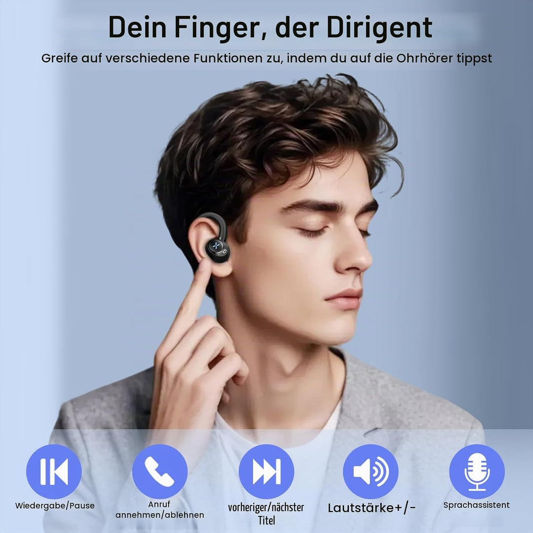 Bluetooth Kopfhörer Sport, 2026 In Ear Kopfhörer Bluetooth 5.4 mit 60h Spielzeit, IPX7 Wasserdichte
