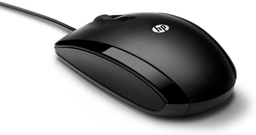 HP X500 Kabelgebundene Maus USB schwarz – 1000 dpi optischer Sensor, 3 Tasten mit Scrollrad, ergonom