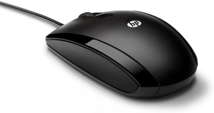 HP X500 Kabelgebundene Maus USB schwarz – 1000 dpi optischer Sensor, 3 Tasten mit Scrollrad, ergonom