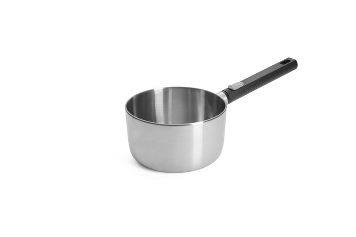 Woll Logic Steel Stieltopf - Induktiv - Ø 18 cm, 10 cm hoch, mit abnehmabarem Stiel - Geeignet für a