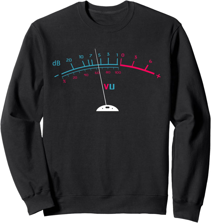 VU Meter Techno db Bass Musik DJ edm Party Sweatshirt