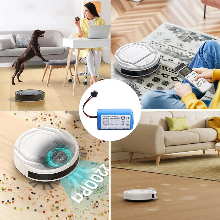 OPAHUTER 3400mAh Akku Kompatibel mit Lefant M210 M210B M210P M213 M213S Robot Vacuum Cleaner with To