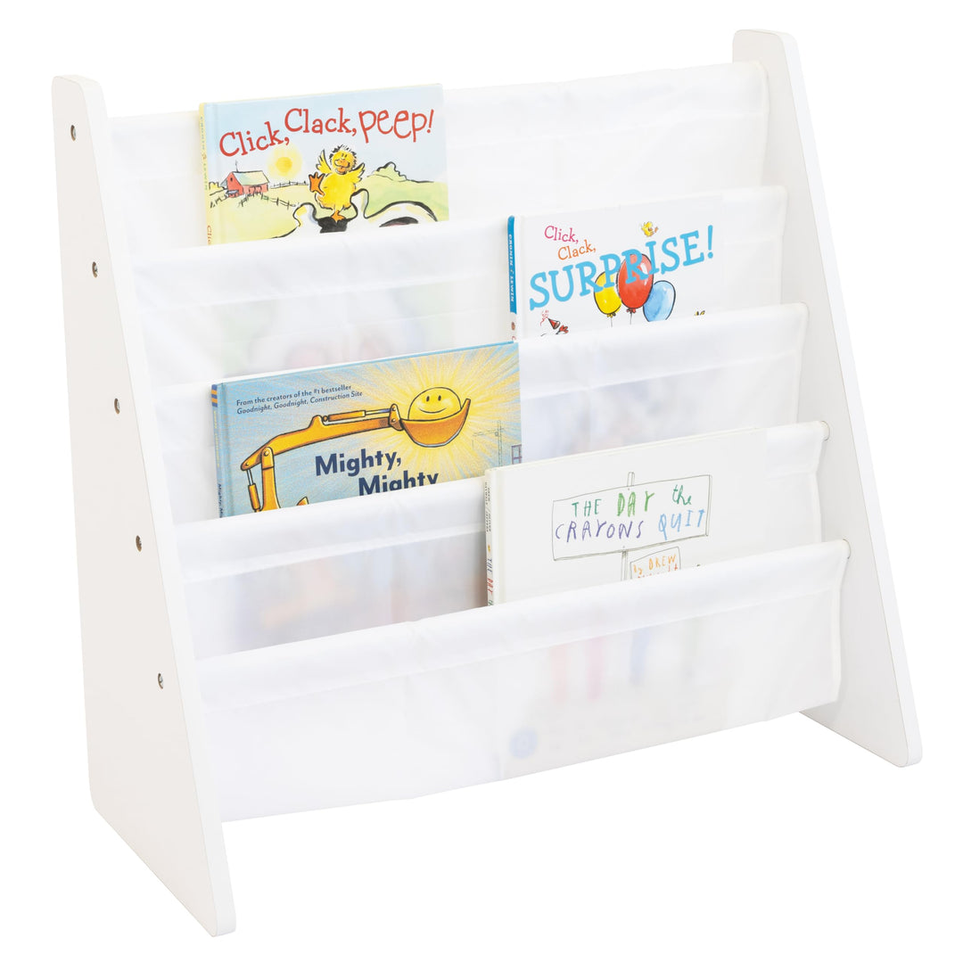 Humble Crew elegantes Kinder-Bücherregal in Weiss! 4 Etagen für Bücher, ideal für Kinderzimmer. Jetz