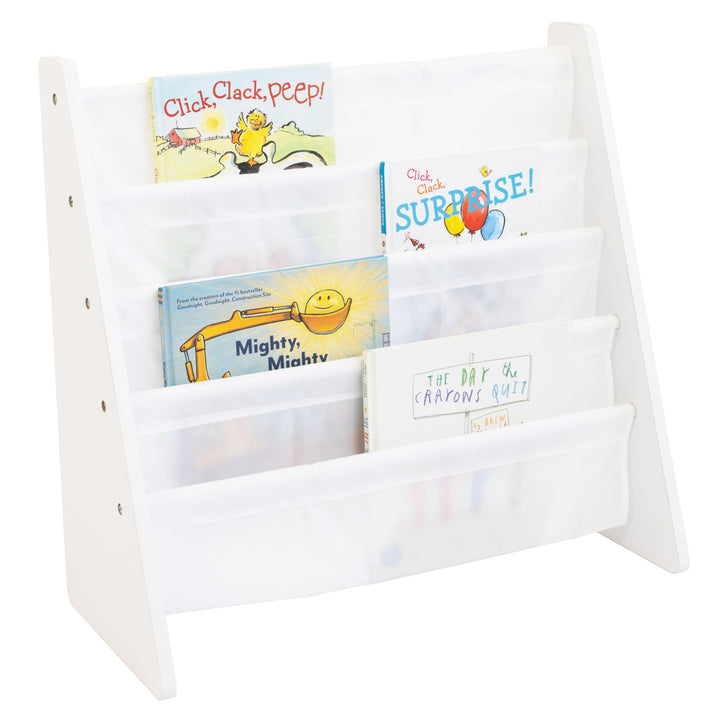 Humble Crew elegantes Kinder-Bücherregal in Weiss! 4 Etagen für Bücher, ideal für Kinderzimmer. Jetz