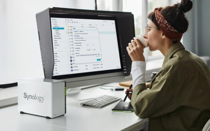 DS223j 2-Bay Diskstation NAS (Realtek RTD1619B 4-Core 1.7 GHz 1GB DDR4 Ram 1xRJ-45 1GbE LAN-Port) 12