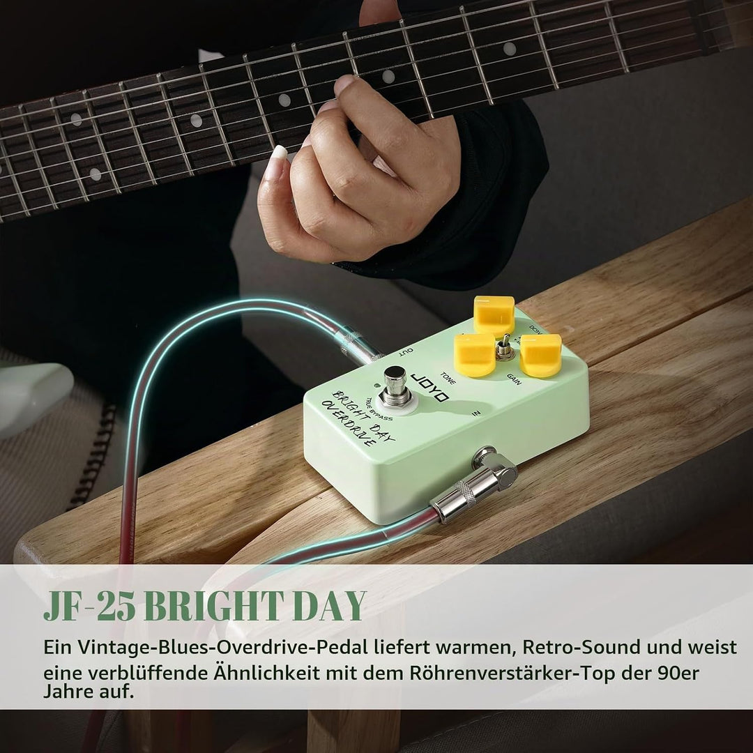 JOYO Blues Overdrive Gitarrenpedale, hohe Verstärkung, Overdrive von Vintage bis Modern, für E-Gitar