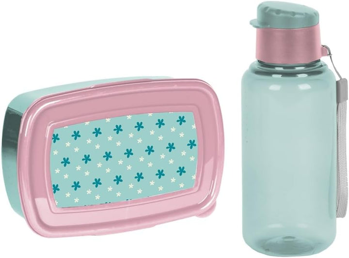 Mädchen Rucksack Set 4tlg. mit Turnbeutel, Brotdose und Trinkflasche für den Kindergarten - Kinder R
