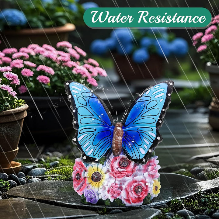 Linkax Geschenke für Frauen Mama Oma, Solar Gartenfiguren Schmetterling Gartendeko für Draussen, mit