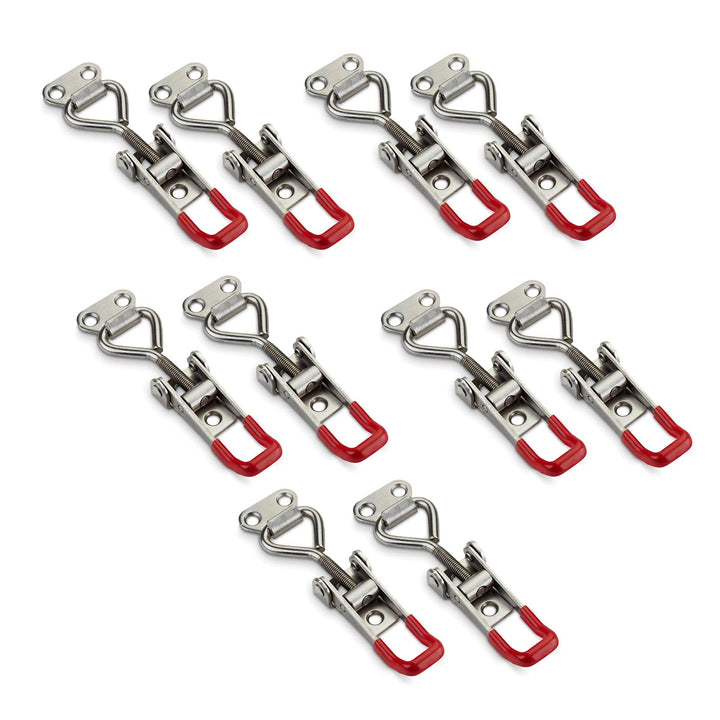 10er Set JUNKER Spannverschluss M5 (Haltekraft 165kg) Edelstahl SS304 verstellbare Halteklaue 10 Stü