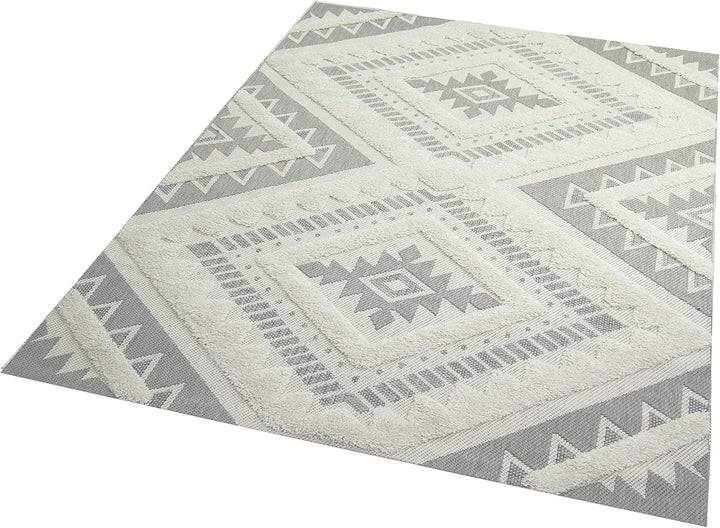 Teppich-Traum In- & Outdoor Teppich Sisal Wohnzimmer Wintergarten orientalisches Rautenmuster gezack