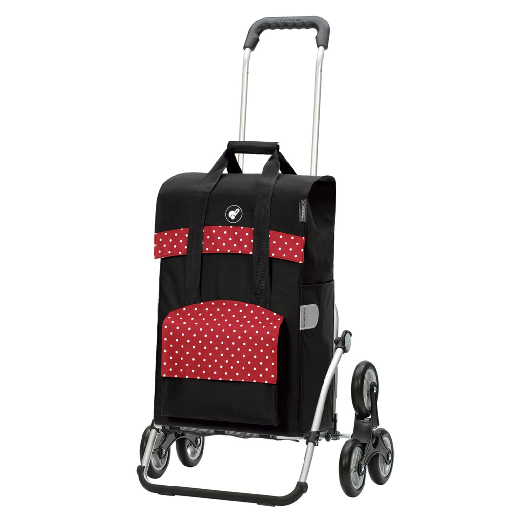 Andersen Einkaufstrolley - klappbar - 50 Liter - Treppensteiger - Aufhängung für Einkaufswagen - bel
