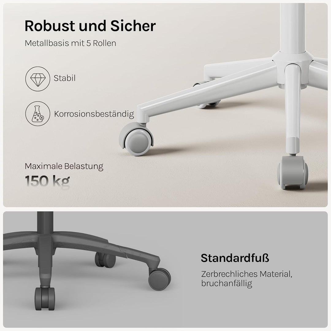 WOLTU Homeoffice Stuhl, Schreibtischstuhl, Drehstuhl, Schminkstuhl, höhenverstellbar, 150 kg belastb