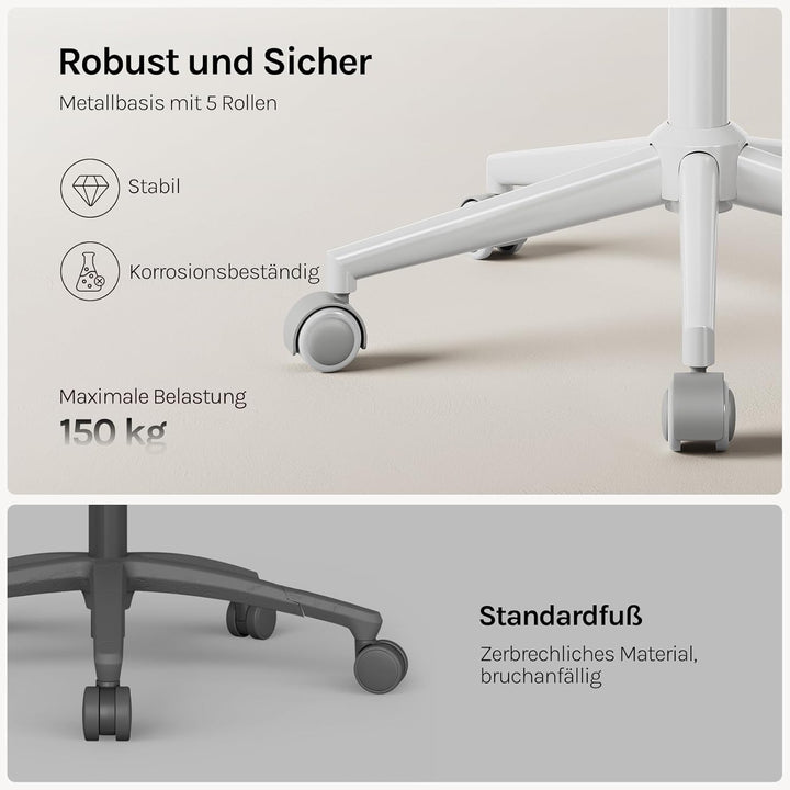 WOLTU Homeoffice Stuhl, Schreibtischstuhl, Drehstuhl, Schminkstuhl, höhenverstellbar, 150 kg belastb
