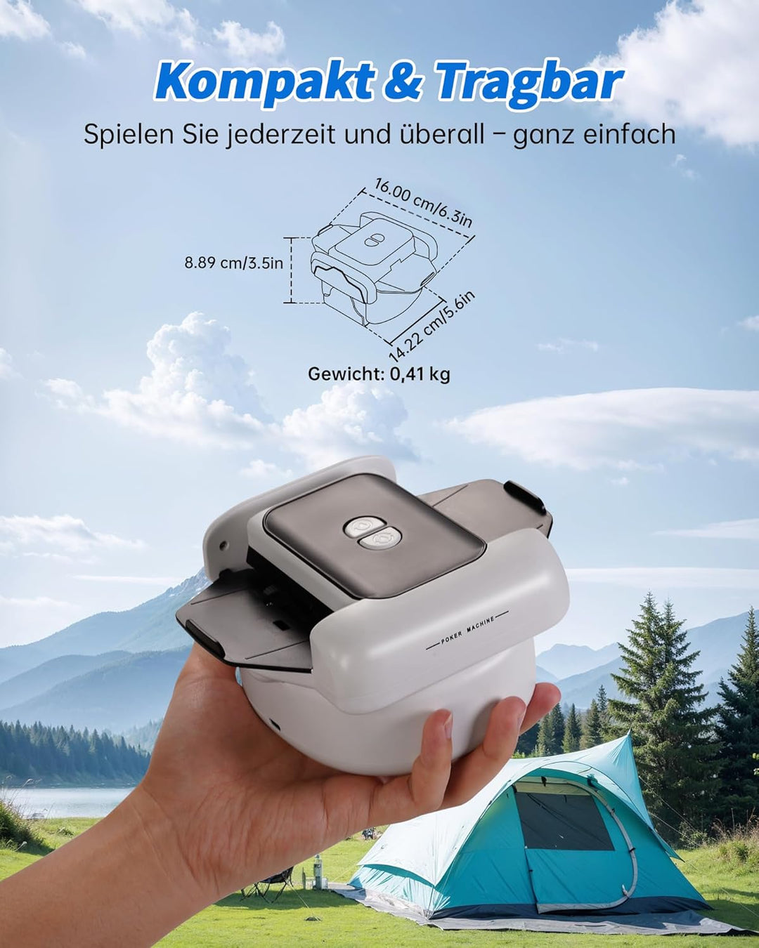 Kevsuvqin Geräuscharmer Kartenmischmaschine Elektrische, 3000mAh Kartenmischer, 2 Modi, Spielkartena